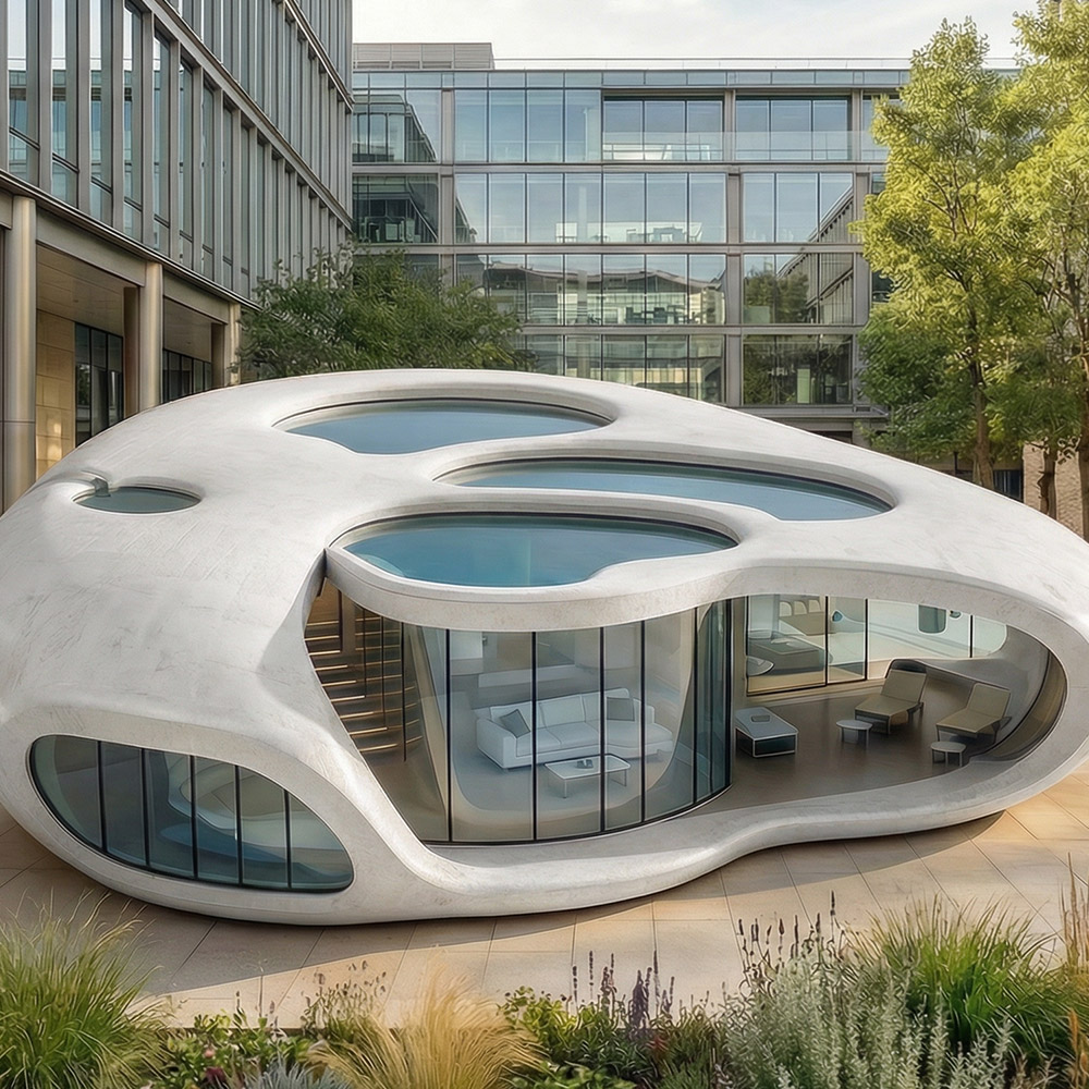 Capsula cabina Apple staccabile a strato singolo di forma irregolare