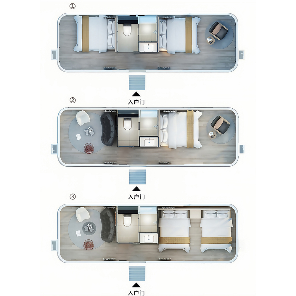 Cabine resort con capsule mobili rimovibili C5